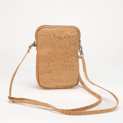 Crossbody Bag in Natural Cork with Reed Panel