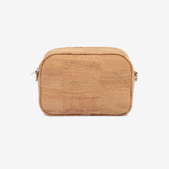 Natural Cork Bag with Neon Strap and Red Lining