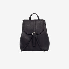 Black Cork Backpack with Red Lining