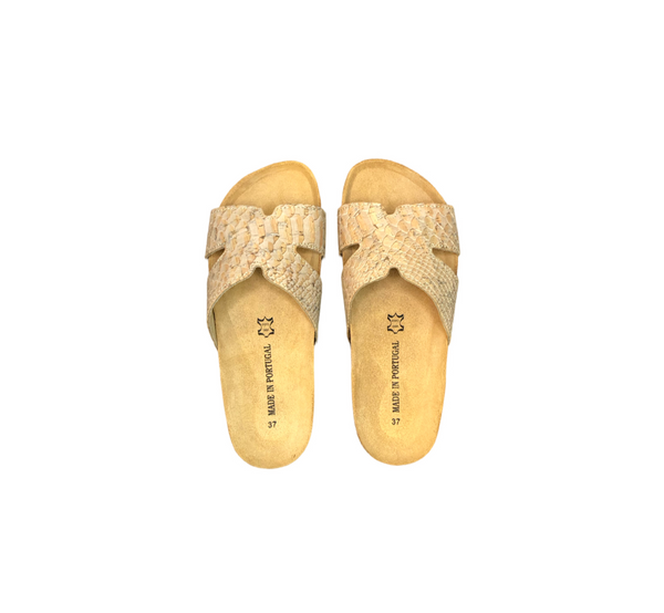 One Strap Sandal | CorkWhiteSnake