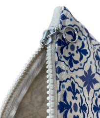 Purse Zippered Multipurpose | Tiles (Blue)