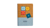 Notebook in cork & bluish linen A5 | Tiles