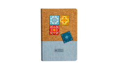 Notebook in cork & bluish linen A5 | Tiles