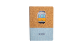 Notebook in cork & bluish linen A5 | Elétrico
