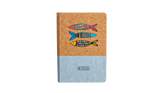 Notebook in cork & bluish linen A5 | Sardines