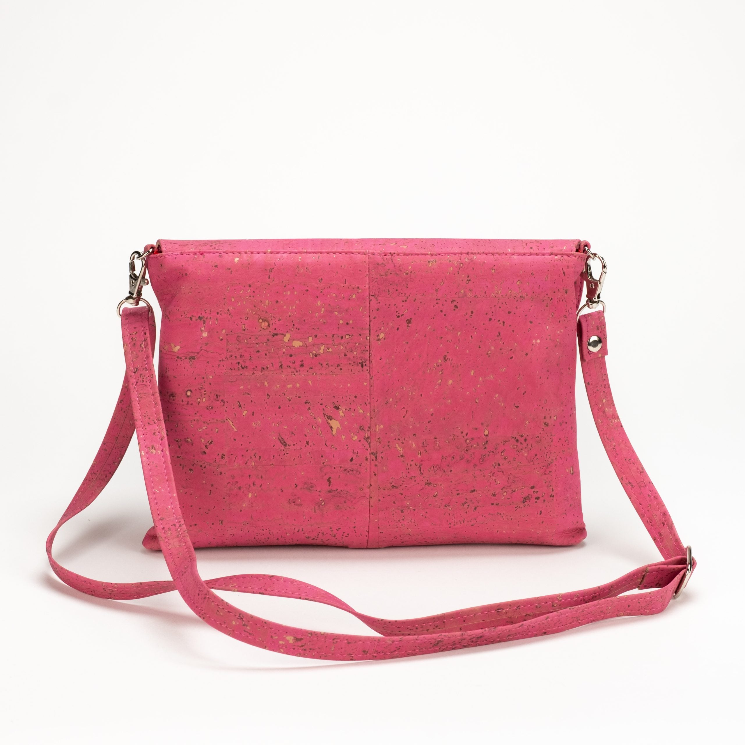 Cork Crossbody Bag - Fuchsia