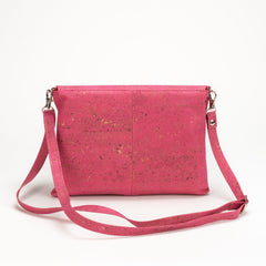 Cork Crossbody Bag - Fuchsia