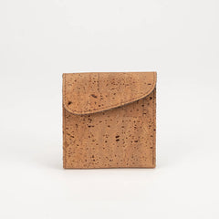 Card and Coin Holder in Tobacco Cork