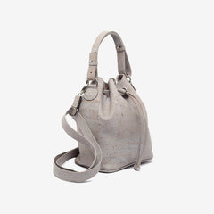 HandBag with Strap in Gray Cork