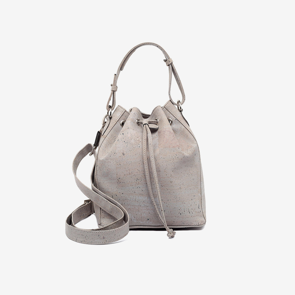 HandBag with Strap in Gray Cork