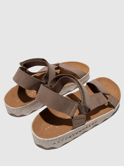 Velcro Sandals CLEW L | Taupe