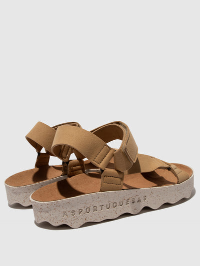 Velcro Sandals CLEW L | Tan