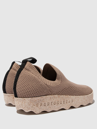 Slip-on Elasticaded Shoes CLIP | Taupe