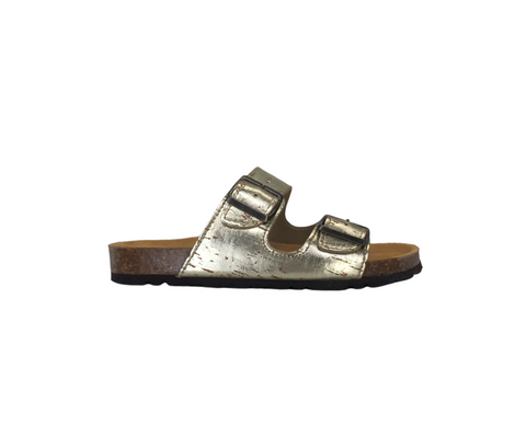 Two Strap Sandal | Gold