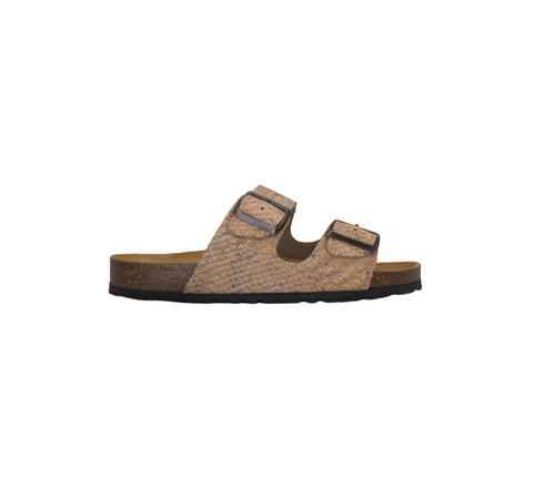 Two Strap Sandal | CorkWhiteSnake