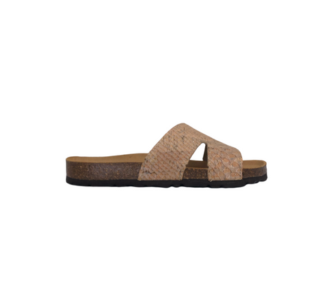 One Strap Sandal | CorkWhiteSnake