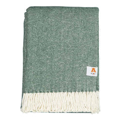 Cotton Throw with Green Spots