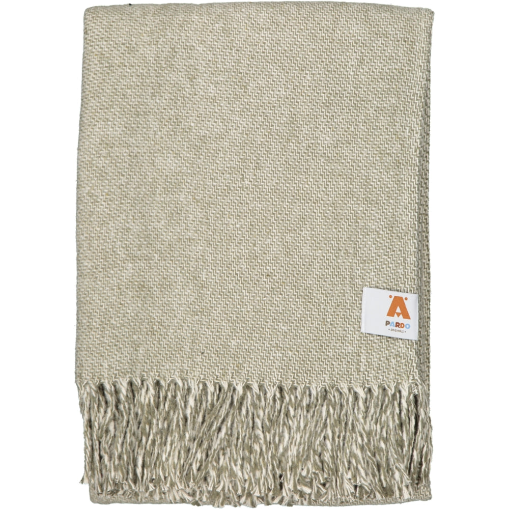 Cotton Tweed Throw - Green