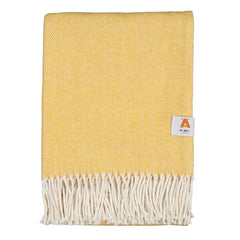 XL Cotton Herringbone Throw - Burnt Yellow