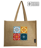 Shopping Bag in Jute | Tiles
