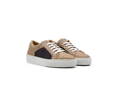 Regular Sneakers | White Snake & R-PET Grey - Vegan Shoes Rutz