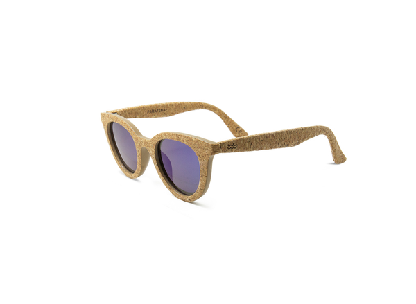Lluvia Sunglasses | Alentejo Cork & Parafina Blue - Vegan Shoes Rutz