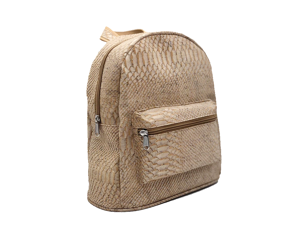 Vegan Backpack | White Snake - Vegan Shoes Rutz