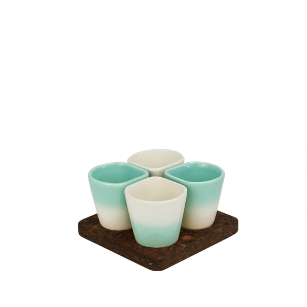 Coffee Cups (set of 4) - Copus | Aqua Marine Gradient
