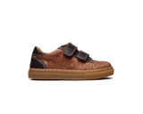 Vegan Kids Sneakers Two Velcros | Beige & Brown - Vegan Shoes Rutz